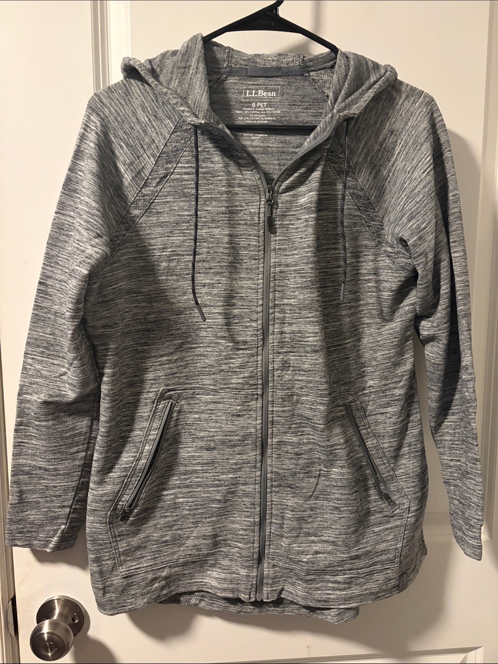 L.L. Bean Women's Gray Heather Full-Zip Hoodie Jacket